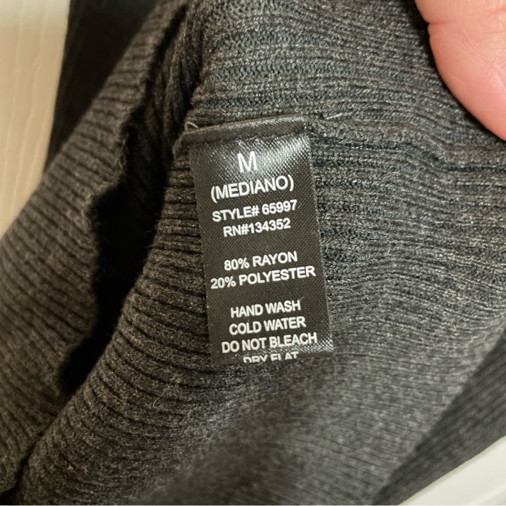 Ambiance Apparel charcoal grey Sleeveless, Ribbed Knit, 
Sweater Dress